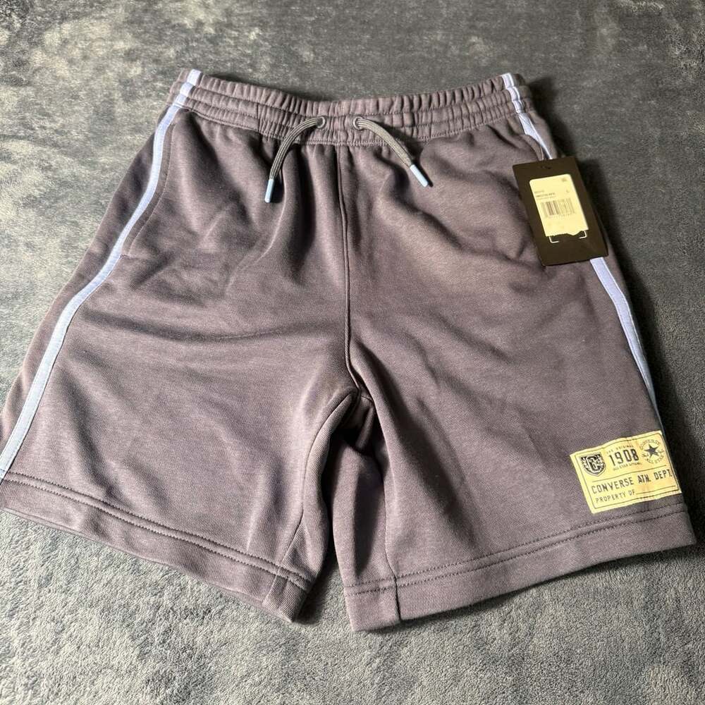 Converse Youth Athletic Shorts Size L Navy Blue Cotton